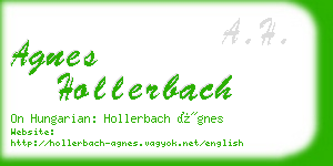 agnes hollerbach business card